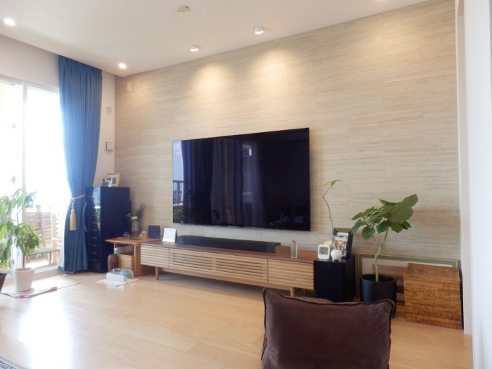 開放的で美しいオープンキッチンに